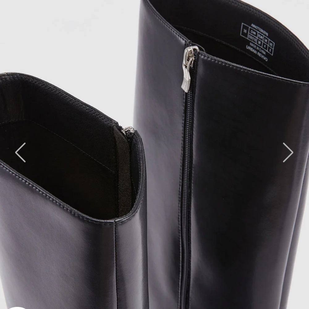 Urban revivo faux leather black boots US9.5 - Picture 4 of 4